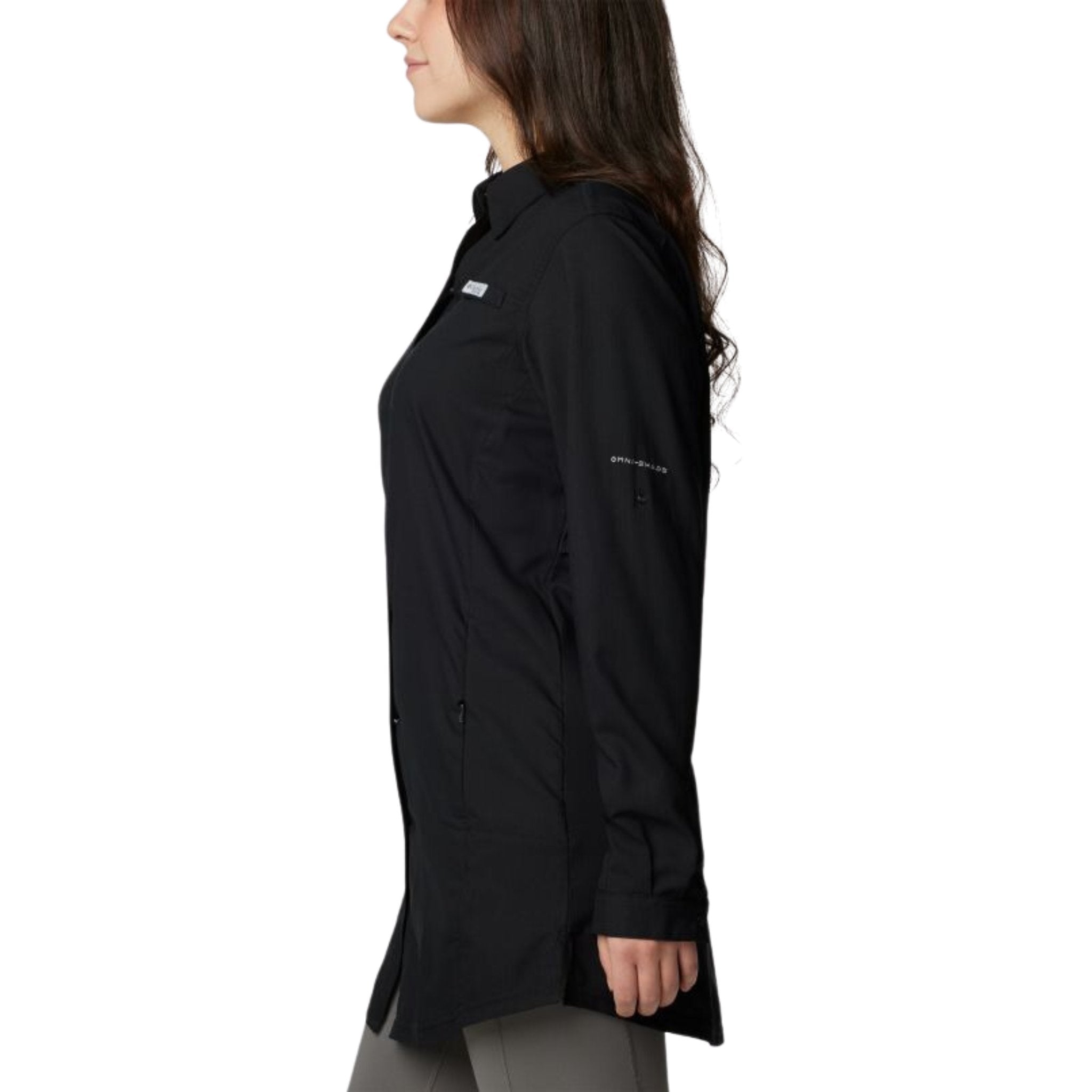 Columbia Women's Times Two Long Sleeve Tunic - Casual Roll-Up Sleeve Top With Hand Pockets