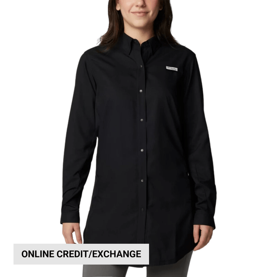 Columbia Women's PFG Tamiami Long Sleeve Tunic - Black - Lenny's Shoe & Apparel