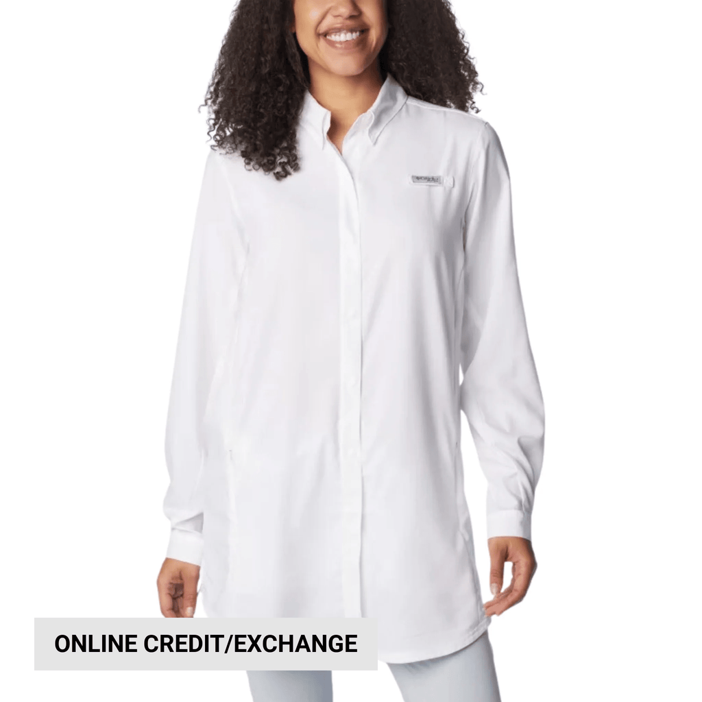 Columbia Women's PFG Tamiami Long Sleeve Tunic - White - Lenny's Shoe & Apparel