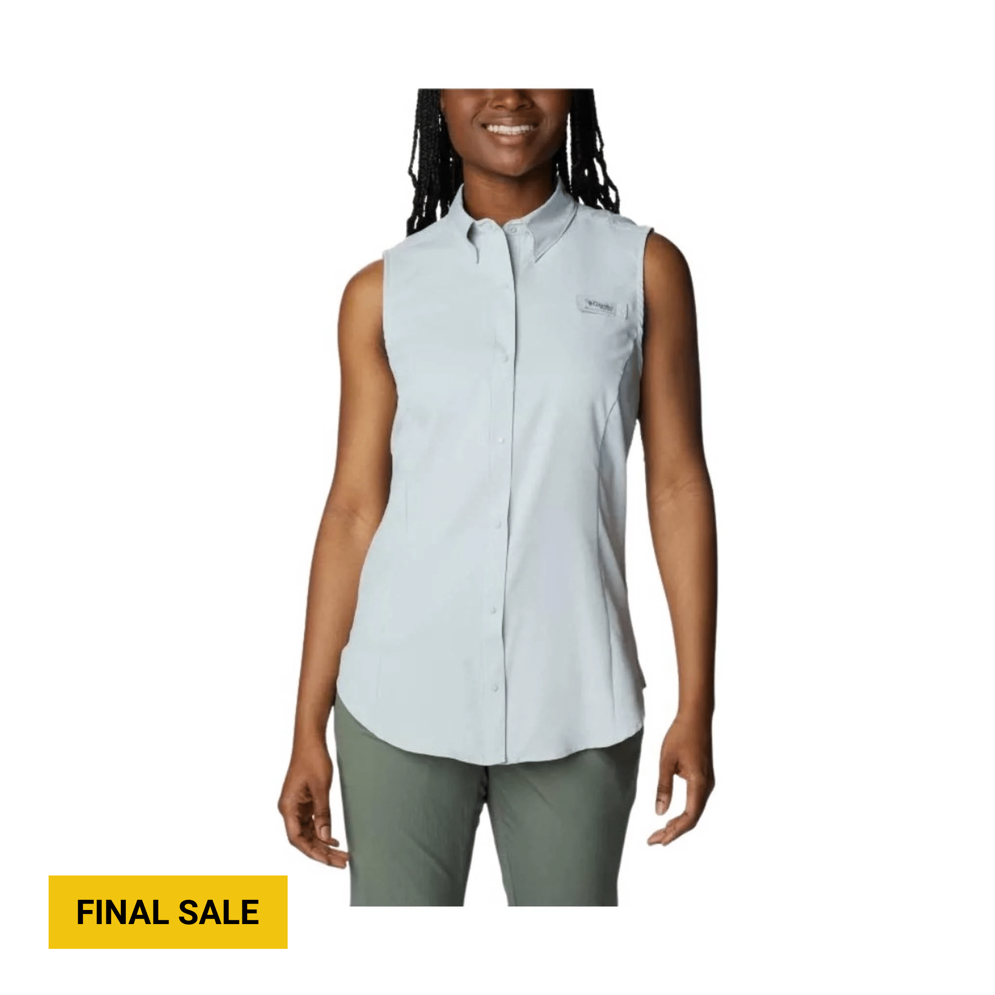 Columbia Women's PFG Tamiami Sleeveless Shirt - Cool Grey