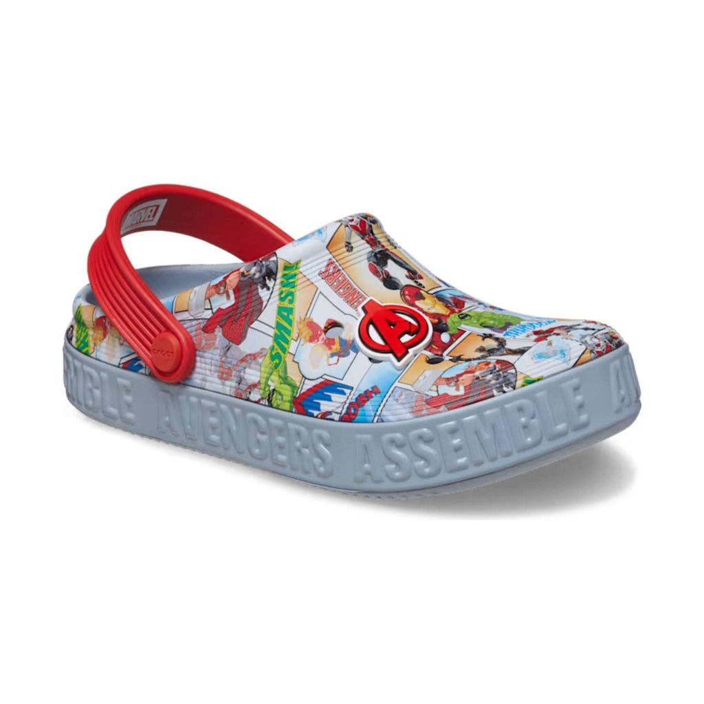 Crocs Kids' Avengers Off Court Clog - Blue/Grey - Lenny's Shoe & Apparel