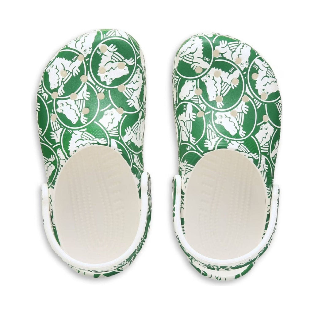 Crocs Kids' Classic Duke Print Clog - Green/White - Lenny's Shoe & Apparel