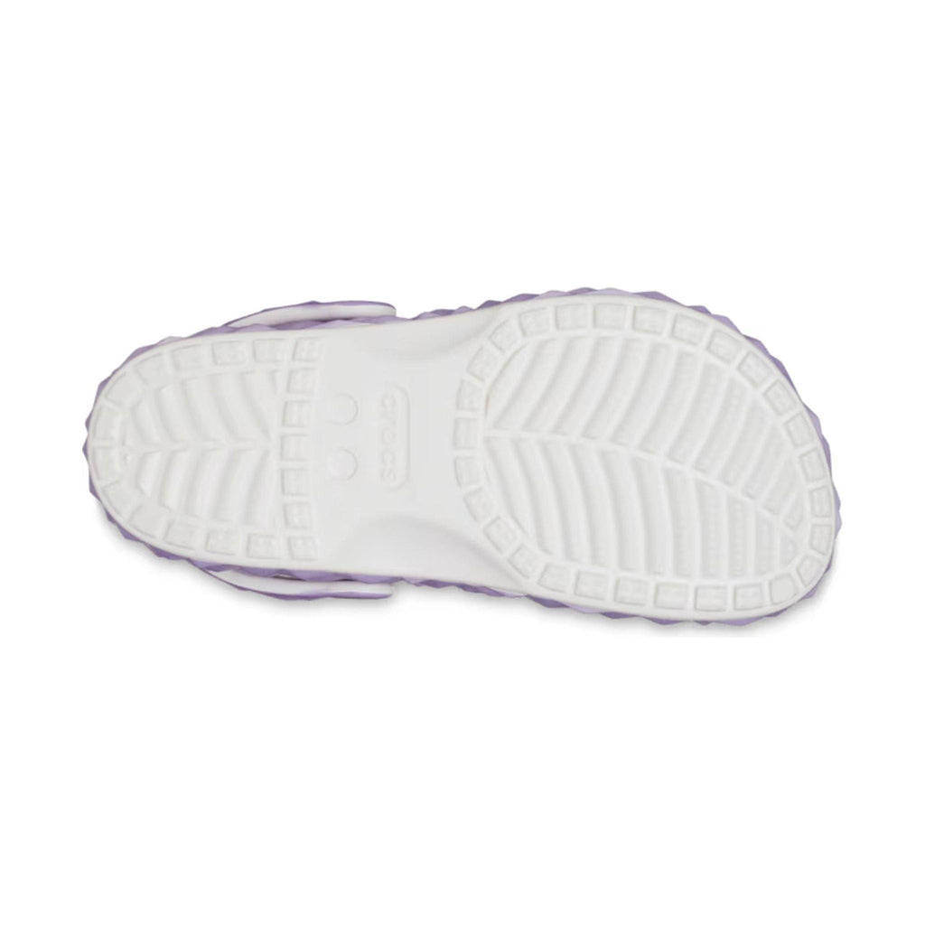 Crocs Kids' Classic Iridescent Geometric Clog - White/Purple - Lenny's Shoe & Apparel