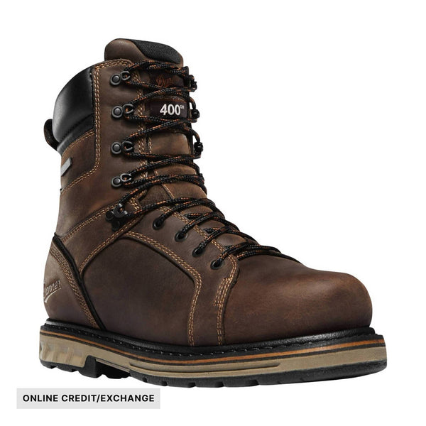 Danner Men's Steel Yard 8 Inch 400G Steel Toe Work Boot - Brown