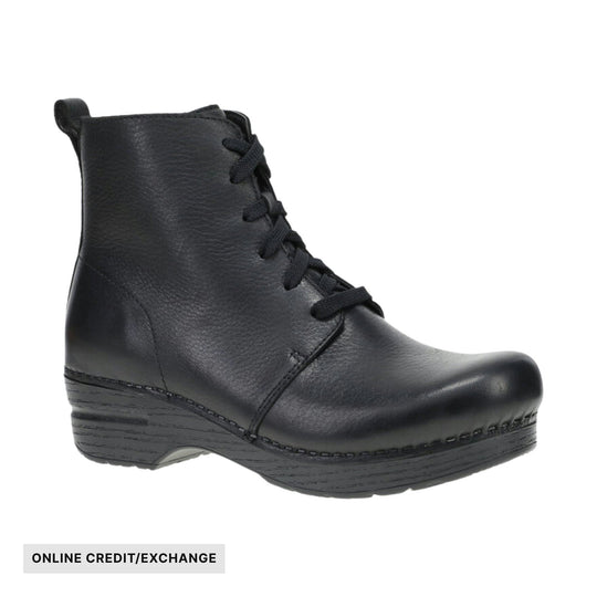 Dansko Women's Sigourney Boots - Black Tumbled - ONLINE CREDIT/EXCHANGE - Lenny's Shoe & Apparel
