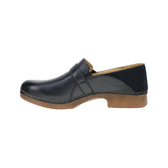 Dansko Women's Margaret - Black Burnished Calf Clog - Lenny's Shoe & Apparel