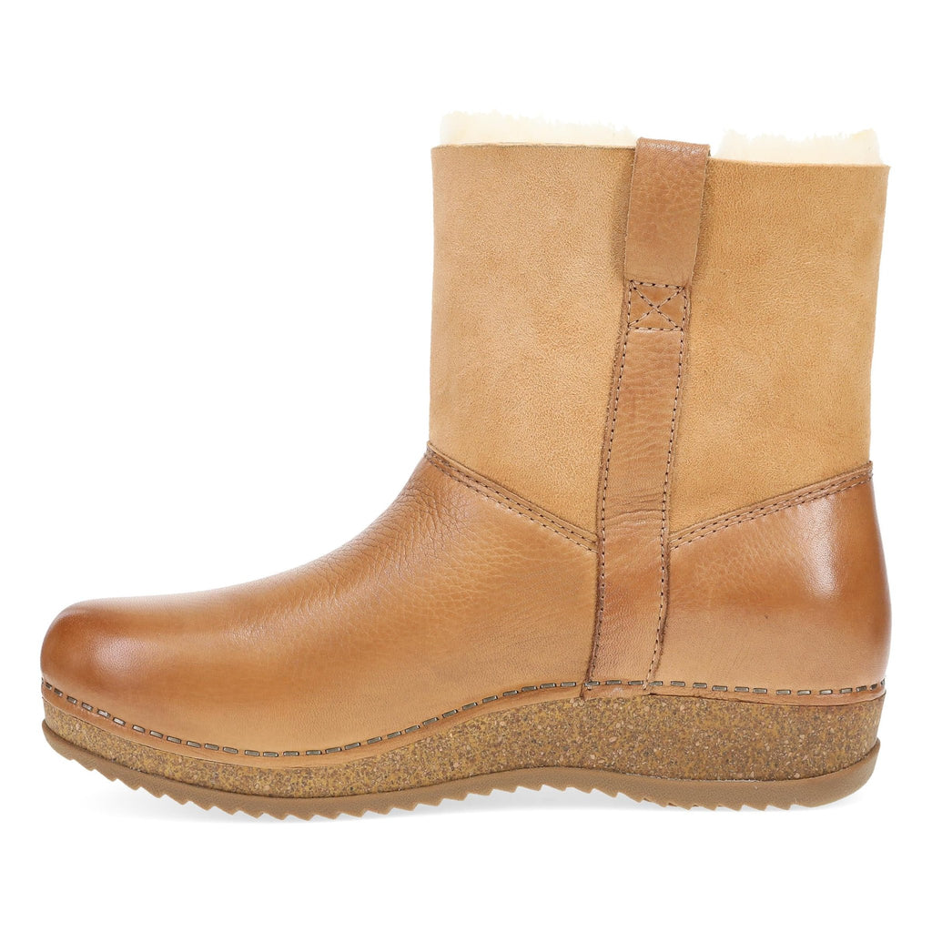 Dansko Women's McKenzie Boots - Tan Waxy Milled - Lenny's Shoe & Apparel