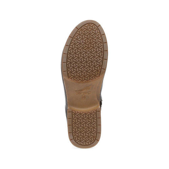 Brown lug outsole with patterned tread and Dansko logo