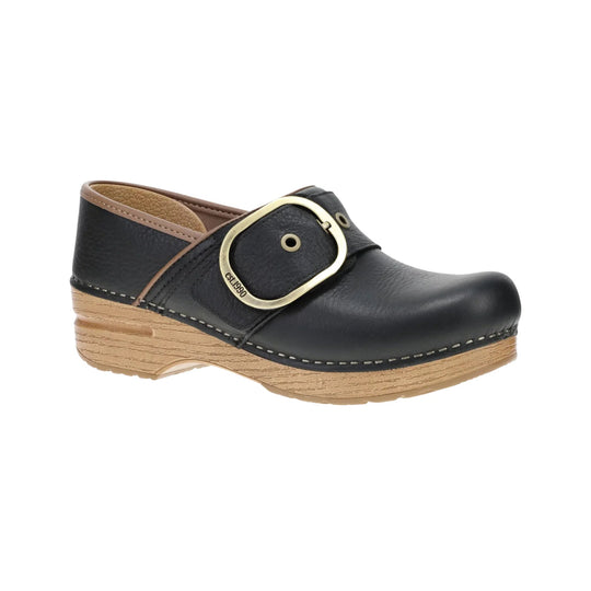 Dansko Women's Pearson - Black Tumbled Clog - Lenny's Shoe & Apparel