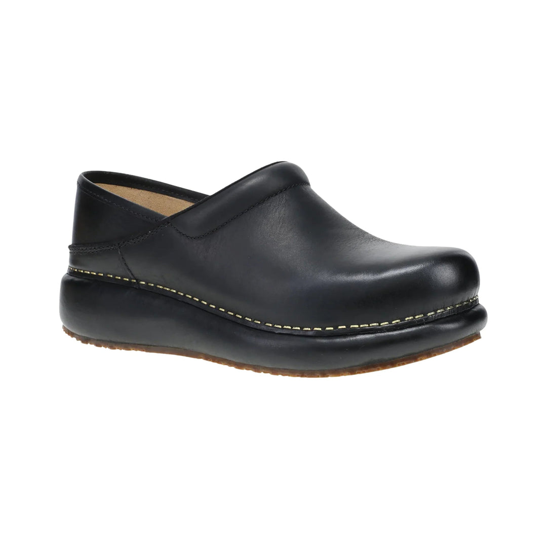 Dansko Women's Platform Pro Clogs - Black Burnished Nubuck - Lenny's Shoe & Apparel
