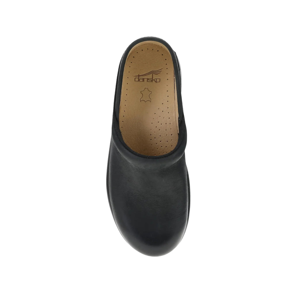 Dansko Women's Platform Pro Clogs - Black Burnished Nubuck - Lenny's Shoe & Apparel