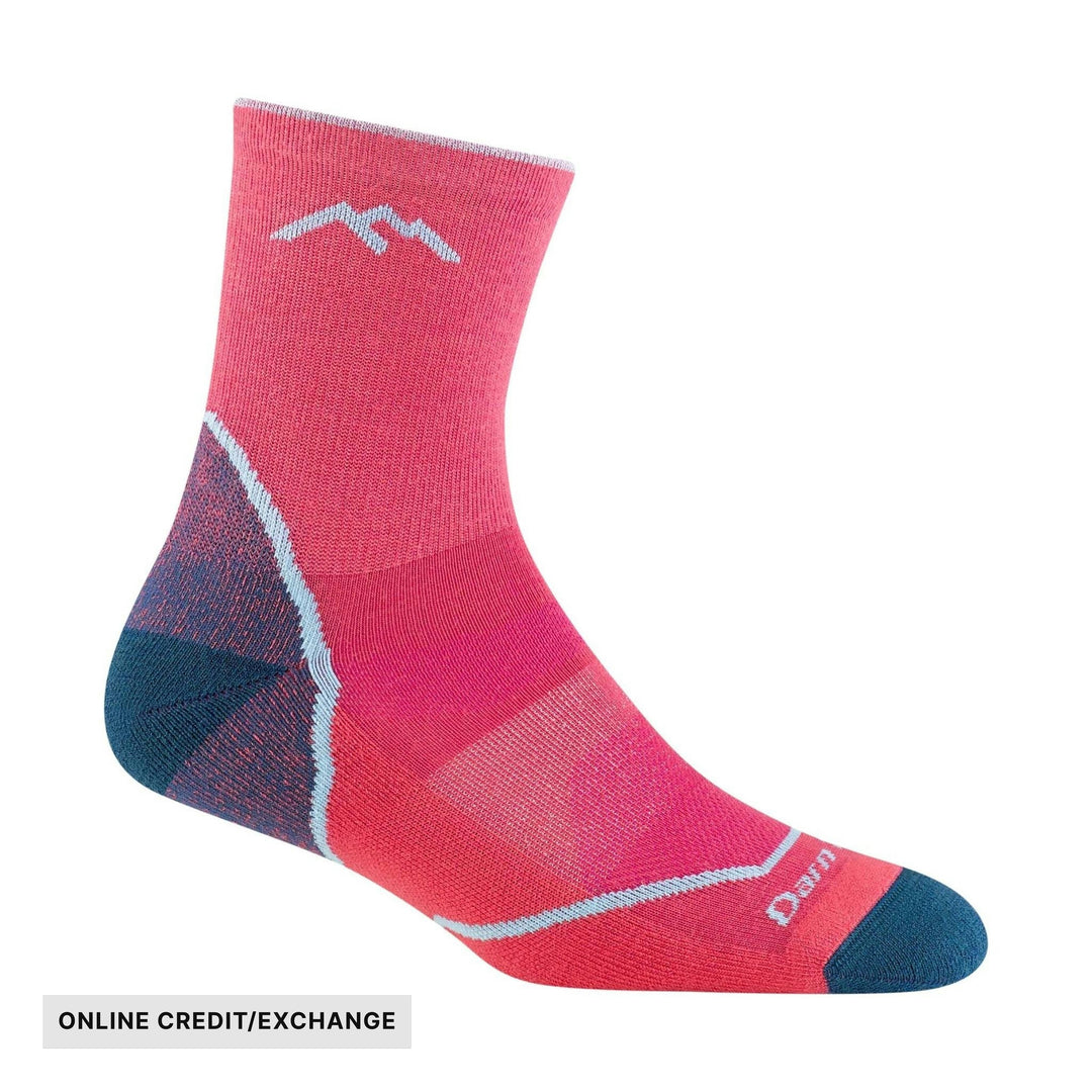 Darn Tough Vermont Kids' Light Hiker Micro Crew Lightweight Hiking Sock - Raspberry - ONLINE CREDIT/EXCHANGE - Lenny's Shoe & Apparel