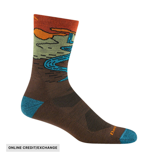 Darn Tough Vermont Men's Chasing Waterfalls Micro Crew Lightweight Hiking Sock - Earth - ONLINE CREDIT/EXCHANGE - Lenny's Shoe & Apparel