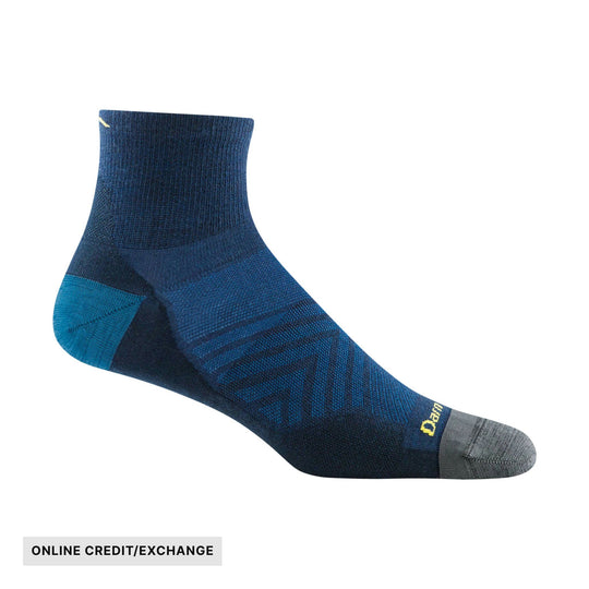 Darn Tough Vermont Men's Run Quarter No Cushion Ultra Lightweight Running Sock - Eclipse - ONLINE CREDIT/EXCHANGE - Lenny's Shoe & Apparel