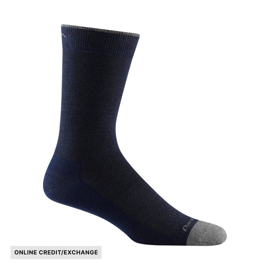 Darn Tough Vermont Men's Solid Crew Lightweight Lifestyle Sock - Navy - ONLINE CREDIT/EXCHANGE - Lenny's Shoe & Apparel