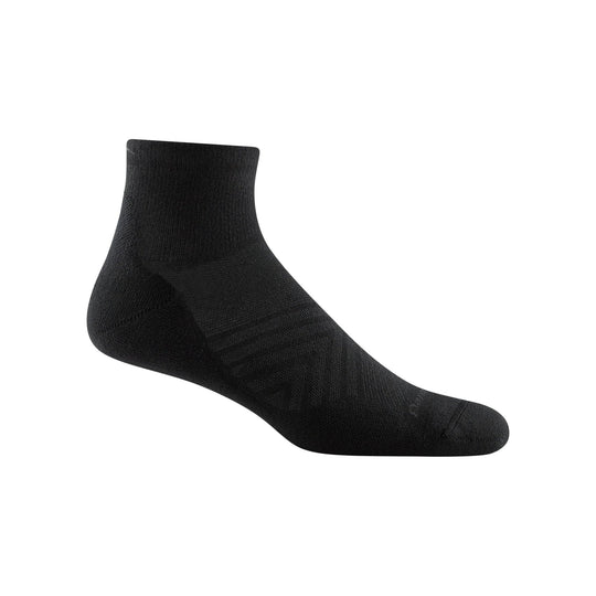 Darn Tough Vermont Men's Coolmax Run Quarter Ultra Lightweight Running Sock - Black - Lenny's Shoe & Apparel