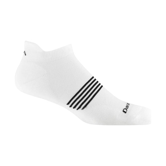 Darn Tough Vermont Men's Element No Show Tab Lightweight Running Sock - White - Lenny's Shoe & Apparel
