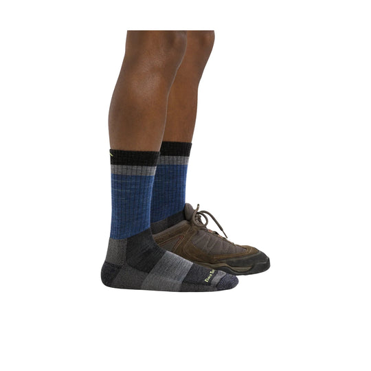 Darn Tough Vermont Men's Heady Stripe Micro Crew Lightweight Hiking Sock - Blue - Lenny's Shoe & Apparel