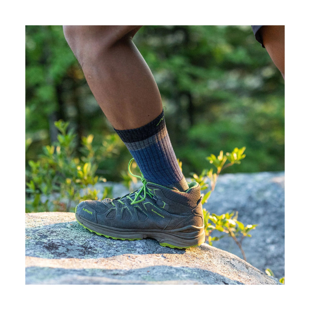 Darn Tough Vermont Men's Heady Stripe Micro Crew Lightweight Hiking Sock - Blue - Lenny's Shoe & Apparel