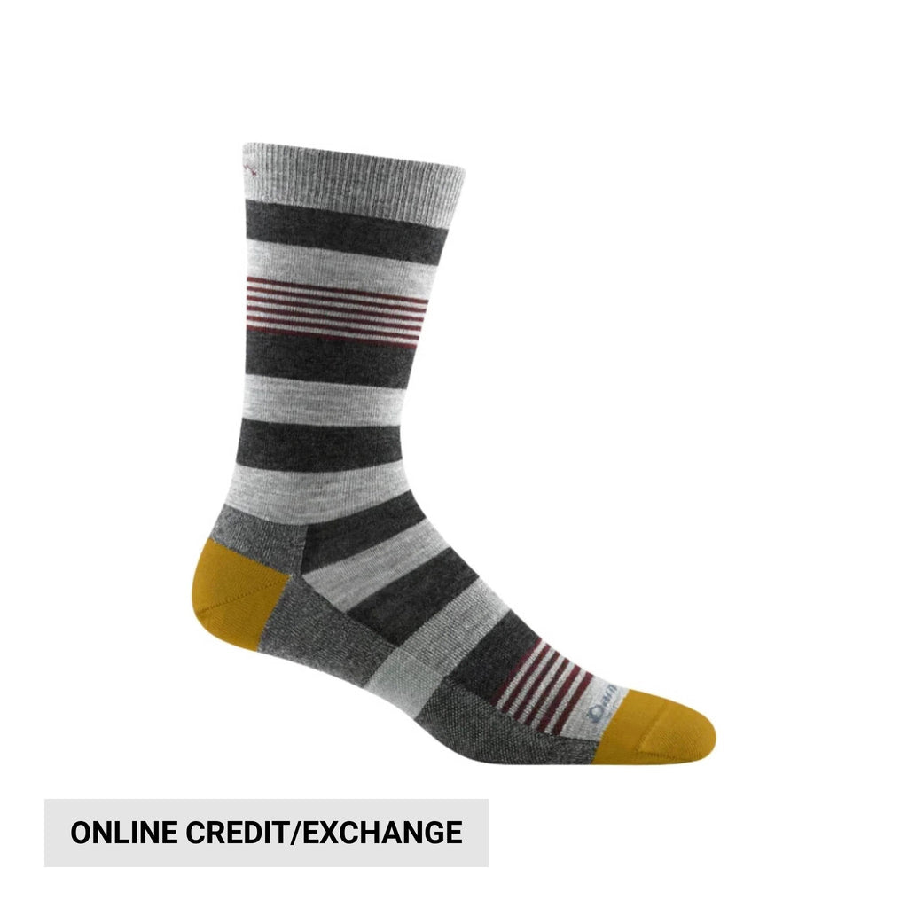 Darn Tough Vermont Men's Oxford Crew Lightweight Lifestyle Sock - Gray - Lenny's Shoe & Apparel
