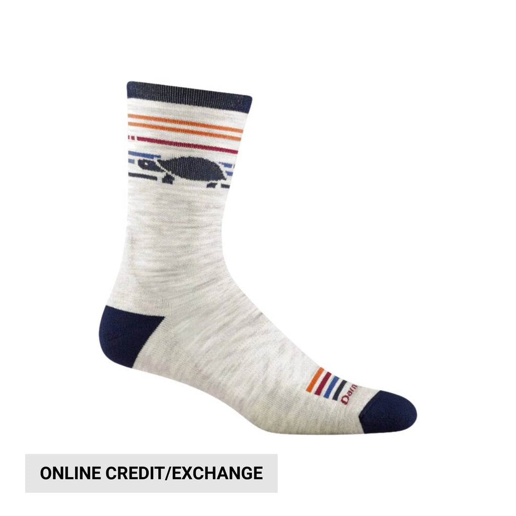 Darn Tough Vermont Men's Pacer Micro Crew Ultra Lightweight Running Sock - Ash - Lenny's Shoe & Apparel