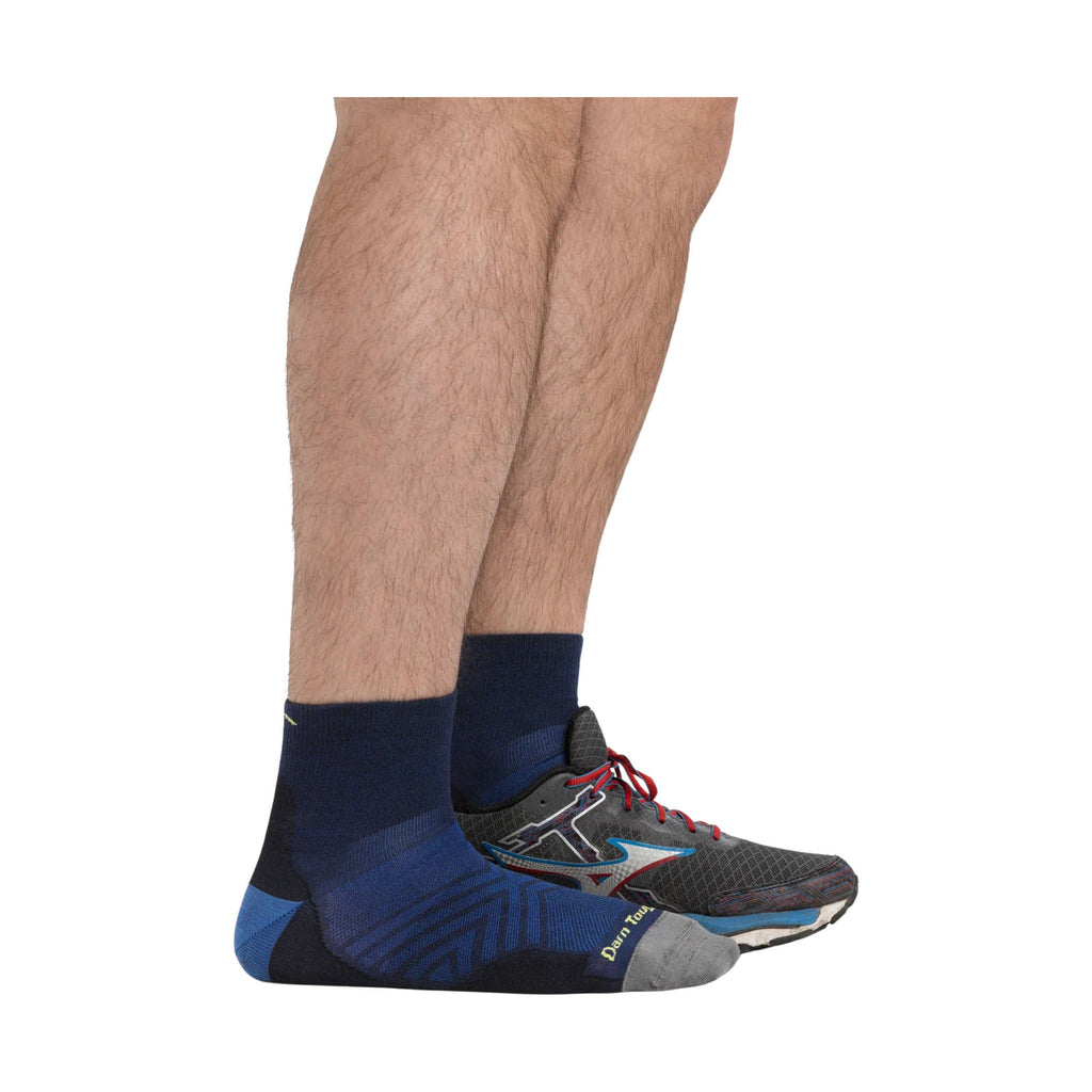 Darn Tough Vermont Men's Run Quarter No Cushion Ultra Lightweight Running Sock - Eclipse - Lenny's Shoe & Apparel