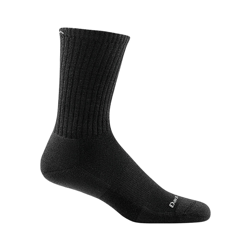 Darn Tough Vermont Men's The Standard Crew No Cushion Lightweight Lifestyle Sock - Black - Lenny's Shoe & Apparel