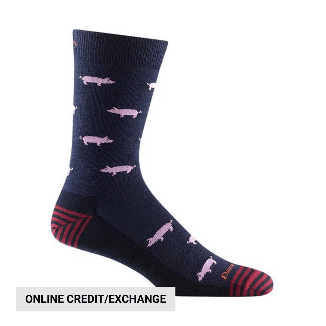 Darn Tough Vermont Men's Truffle Hog Lightweight Lifestyle Sock - Navy - Lenny's Shoe & Apparel