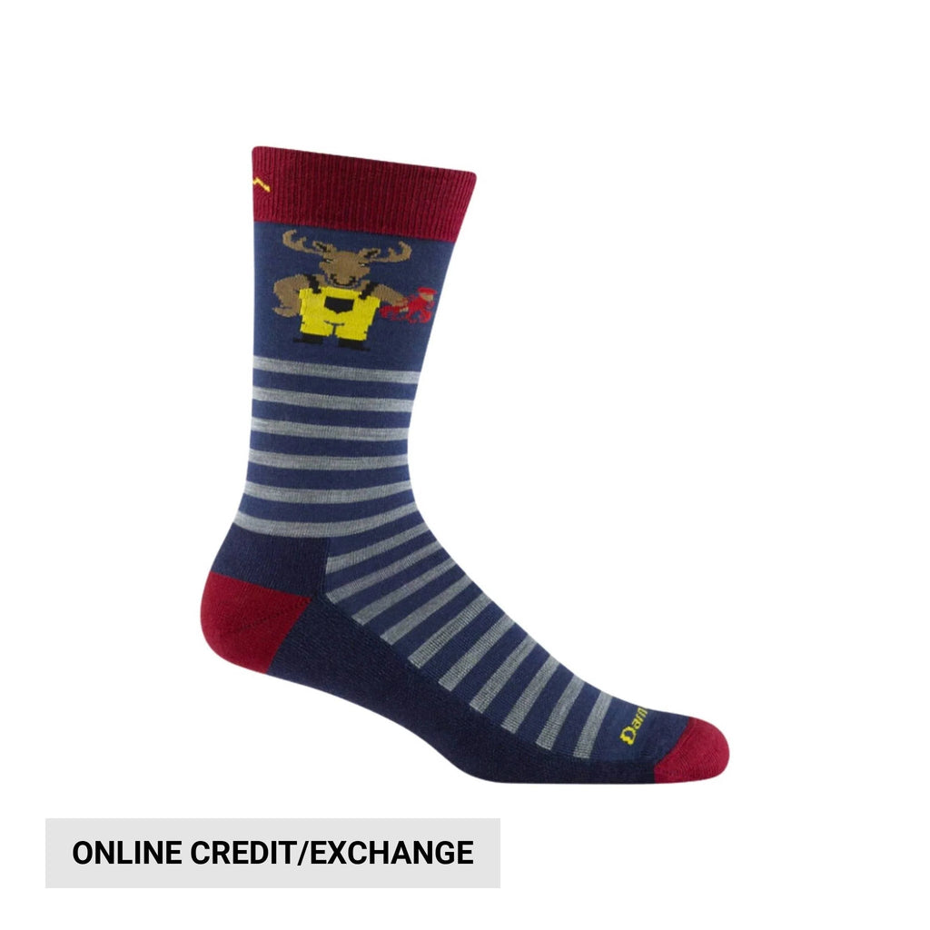 Darn Tough Vermont Men's Wild Life Crew Lightweight Lifestyle Sock - Storm - Lenny's Shoe & Apparel