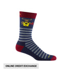 Darn Tough Vermont Men's Wild Life Crew Lightweight Lifestyle Sock - Storm - Lenny's Shoe & Apparel