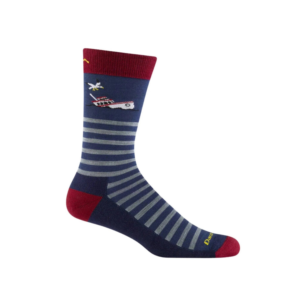 Darn Tough Vermont Men's Wild Life Crew Lightweight Lifestyle Sock - Storm - Lenny's Shoe & Apparel