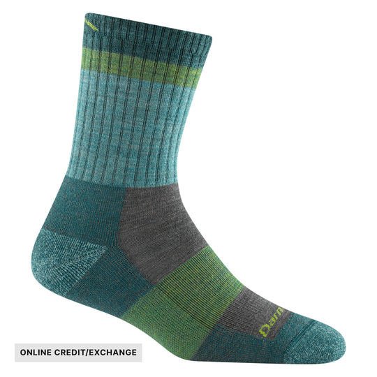 Darn Tough Vermont Women's Heady Betty Micro Crew Lightweight Hiking Sock - Aqua - ONLINE CREDIT/EXCHANGE - Lenny's Shoe & Apparel