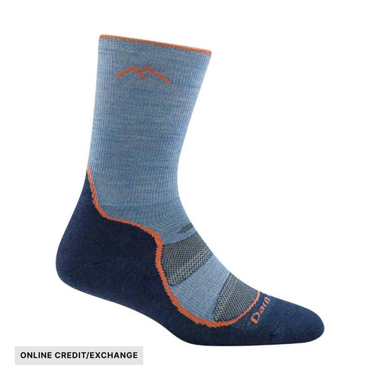 Darn Tough Vermont Women's Lightweight Hiker Micro Crew Cushion - Denim - ONLINE CREDIT/EXCHANGE - Lenny's Shoe & Apparel