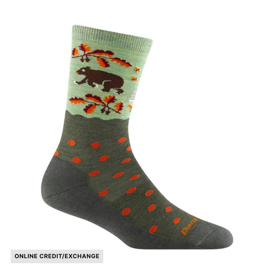 Darn Tough Vermont Women's Wild Life Lightweight Lifestyle Crew - Forest - ONLINE CREDIT/EXCHANGE - Lenny's Shoe & Apparel