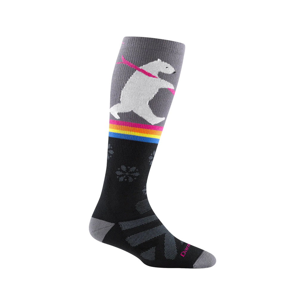 Darn Tough Vermont Women's Due North Over The Calf Midweight Ski and Snowboard Socks - Black - Lenny's Shoe & Apparel