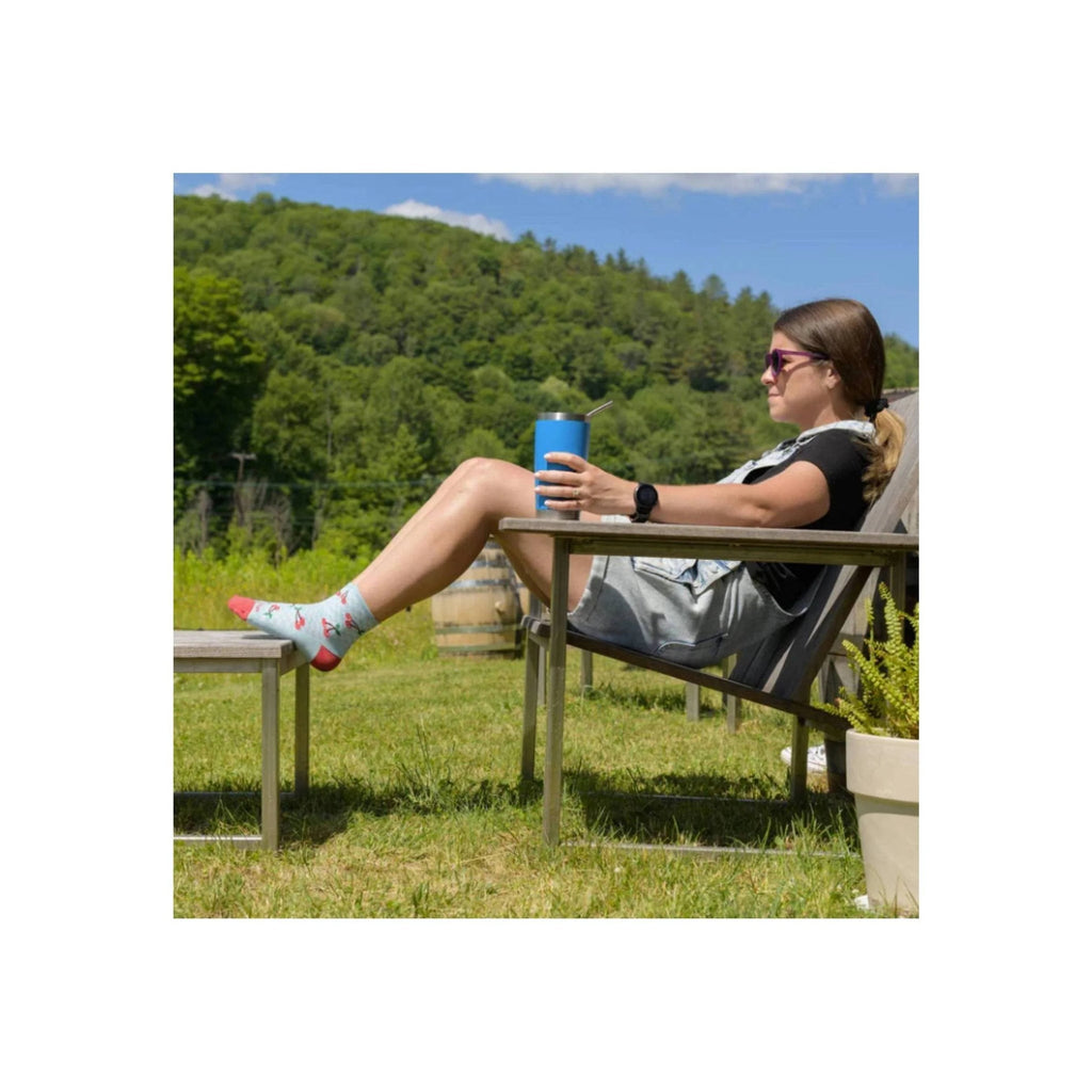 Darn Tough Vermont Women's Fruit Stand Shorty Lightweight Lifestyle Sock - Glacier - Lenny's Shoe & Apparel
