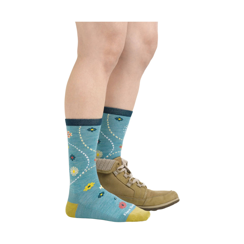 Darn Tough Vermont Women's Garden Lightweight Lifestyle Crew - Aqua - Lenny's Shoe & Apparel