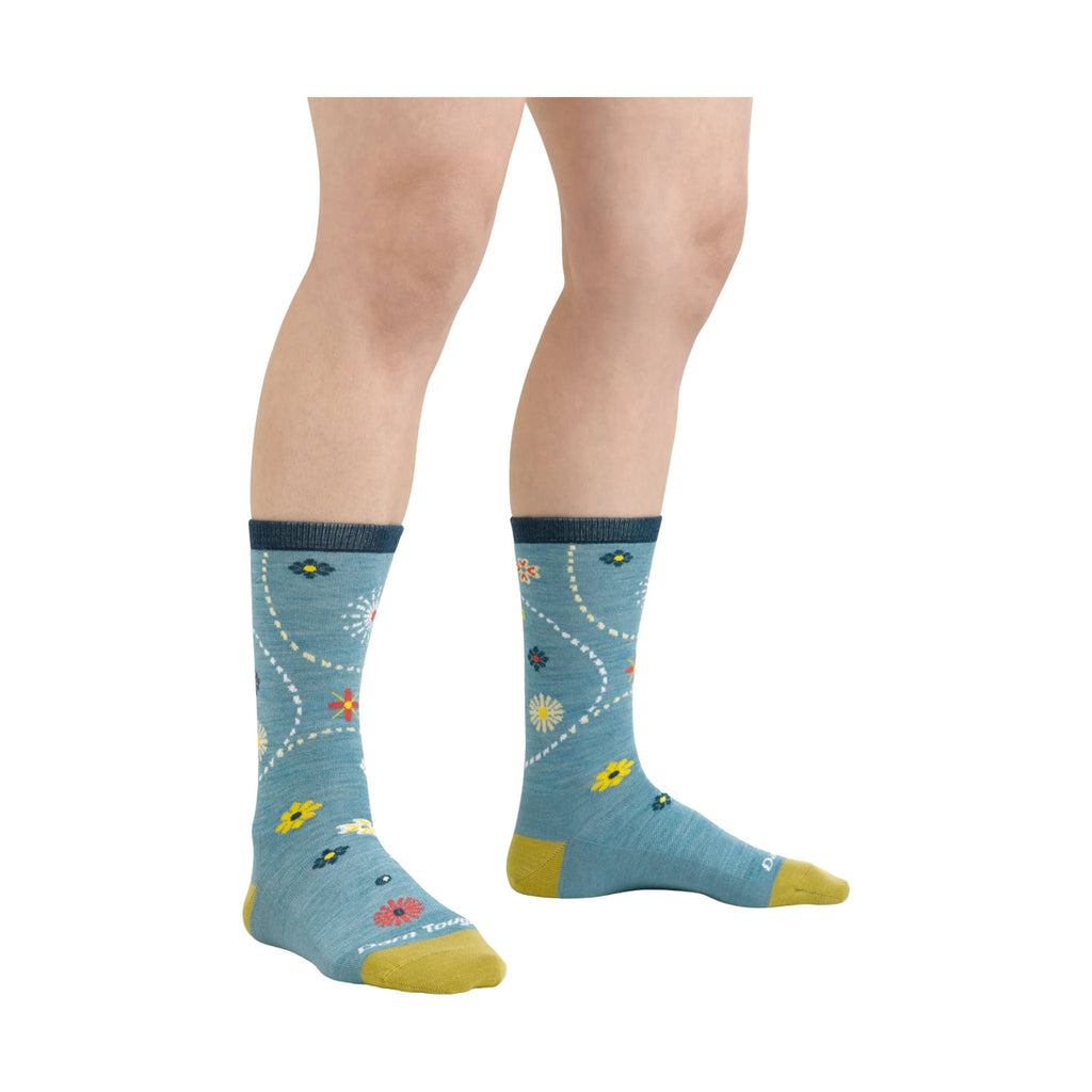 Darn Tough Vermont Women's Garden Lightweight Lifestyle Crew - Aqua - Lenny's Shoe & Apparel