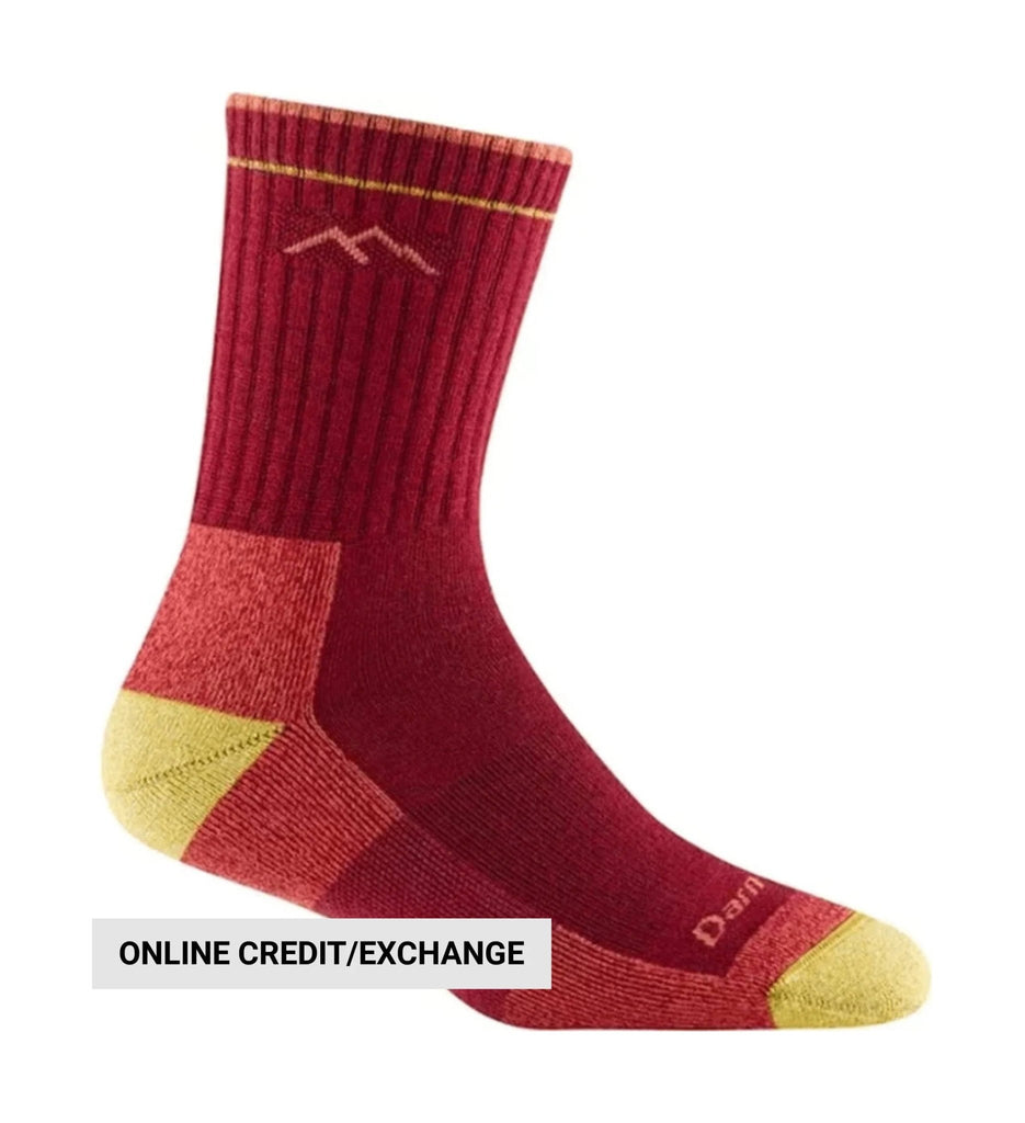 Darn Tough Vermont Women's Hiker Micro Crew Cushion - Cranberry - Lenny's Shoe & Apparel