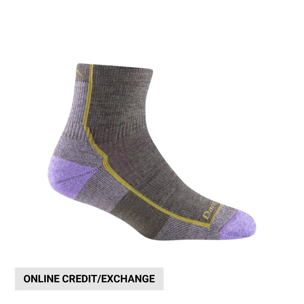 Darn Tough Vermont Women's Hiker Quarter Midweight Sock - Taupe - Lenny's Shoe & Apparel