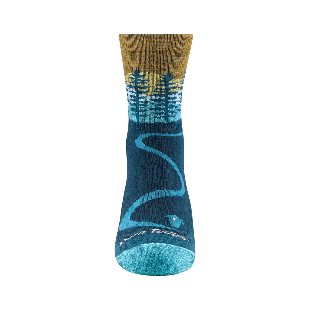 Darn Tough Vermont Women's Northwoods Micro Crew Midweight Hiking Sock - Dark Teal - Lenny's Shoe & Apparel