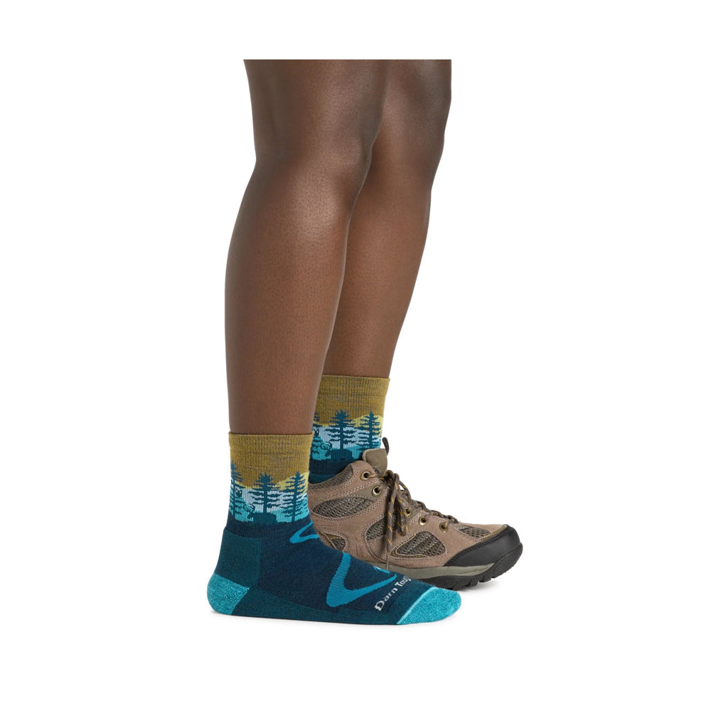 Darn Tough Vermont Women's Northwoods Micro Crew Midweight Hiking Sock - Dark Teal - Lenny's Shoe & Apparel