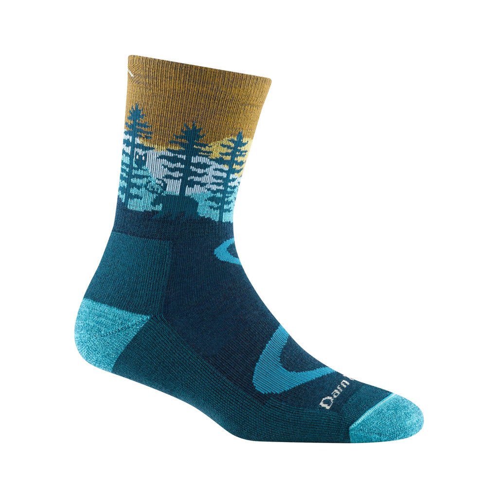 Darn Tough Vermont Women's Northwoods Micro Crew Midweight Hiking Sock - Dark Teal - Lenny's Shoe & Apparel