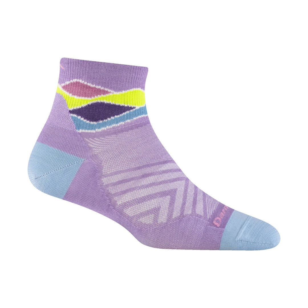 Darn Tough Vermont Women's Run Quarter No Cushion Ultra Lightweight Running Sock - Lavender - Lenny's Shoe & Apparel