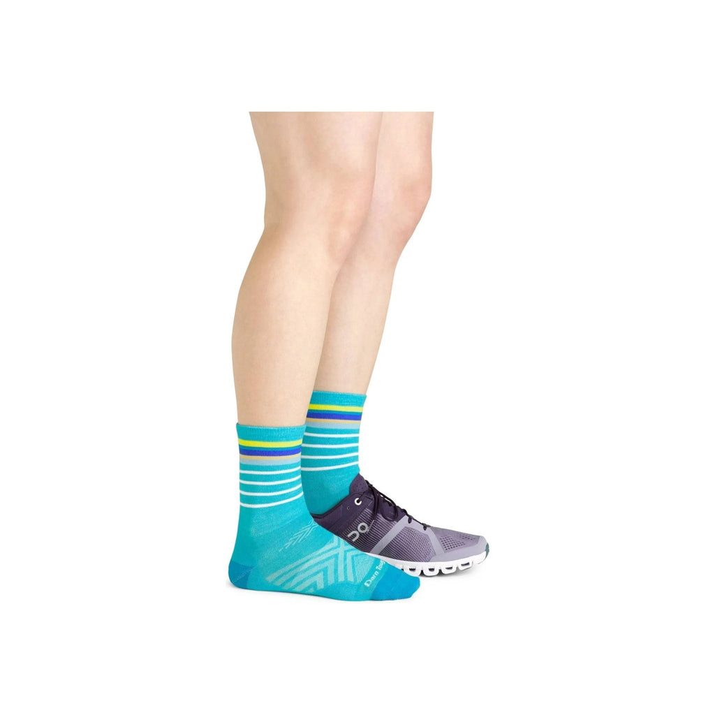 Darn Tough Vermont Women's Stride Micro Crew Ultra - Lightweight Running Sock - Teal - Lenny's Shoe & Apparel