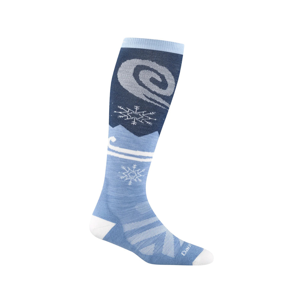 Darn Tough Vermont Women's Swirlwind Over The Calf Lightweight Ski and Snowboard Socks - Midnight - Lenny's Shoe & Apparel