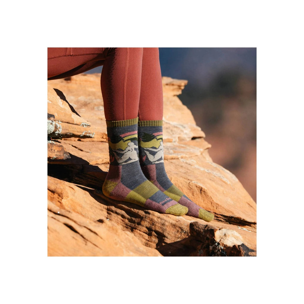 Darn Tough Vermont Women's Trailblazer Micro Crew Lightweight Hiking Sock - Taupe - Lenny's Shoe & Apparel