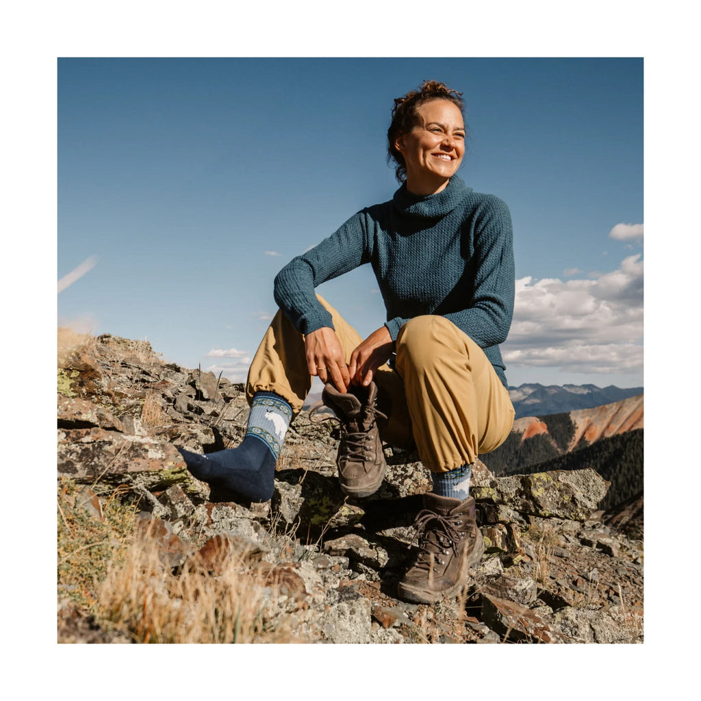 Darn Tough Vermont Women's Vanna Grizzle Boot Midweight Hiking Sock - Goat Blue - Lenny's Shoe & Apparel