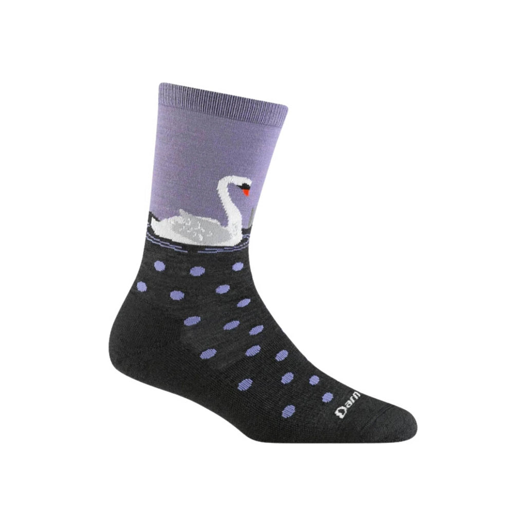 Darn Tough Vermont Women's Wild Life Lightweight Lifestyle Crew - Charcoal - Lenny's Shoe & Apparel