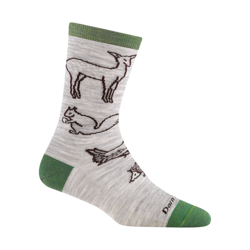 Darn Tough Vermont Women's Woodland Creatures Crew Lightweight Lifestyle Sock - Ash - Lenny's Shoe & Apparel